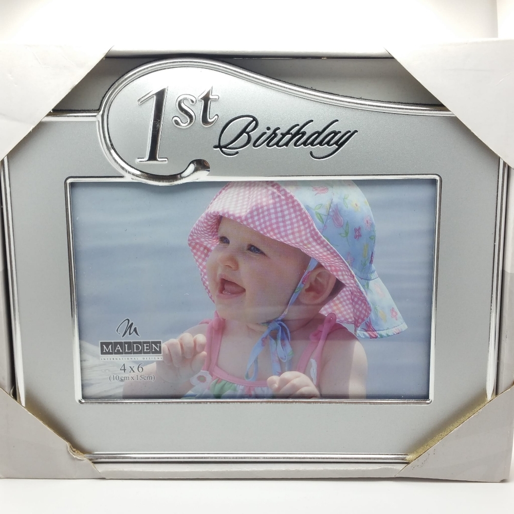 Malden Baby 1st Birthday Silver Picture Frame